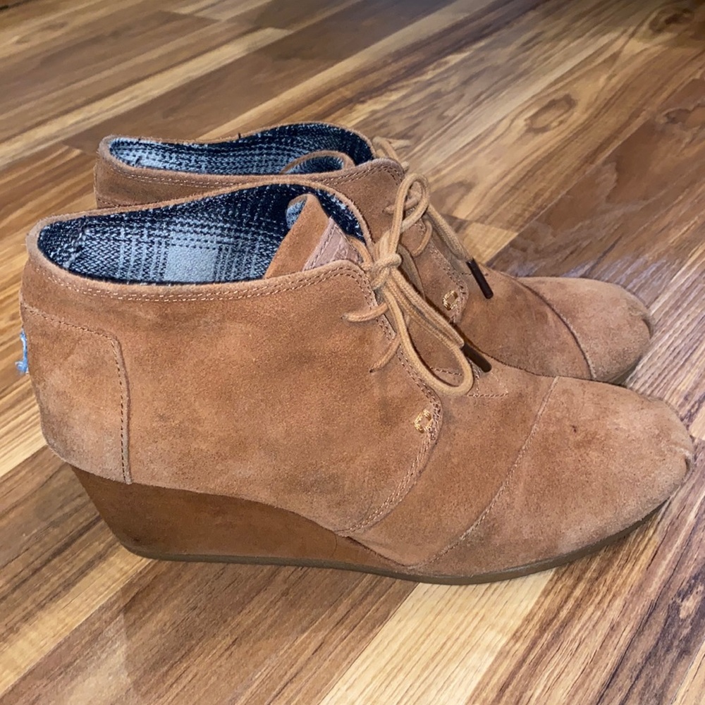 TOMS Ankle Boots/Booties Suede Brown Size W 9.5